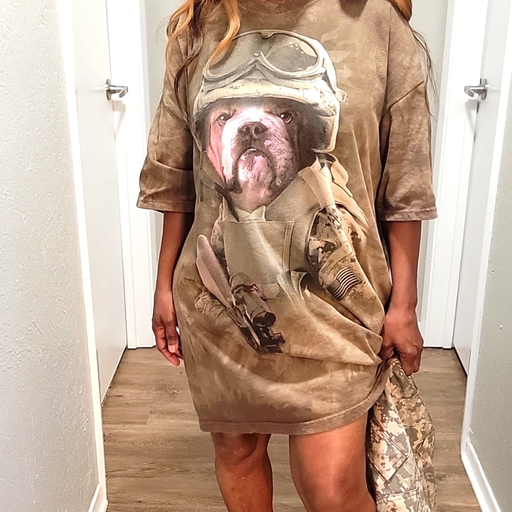 The Mountain | Manimals Camouflage Dog Print T-Shirt